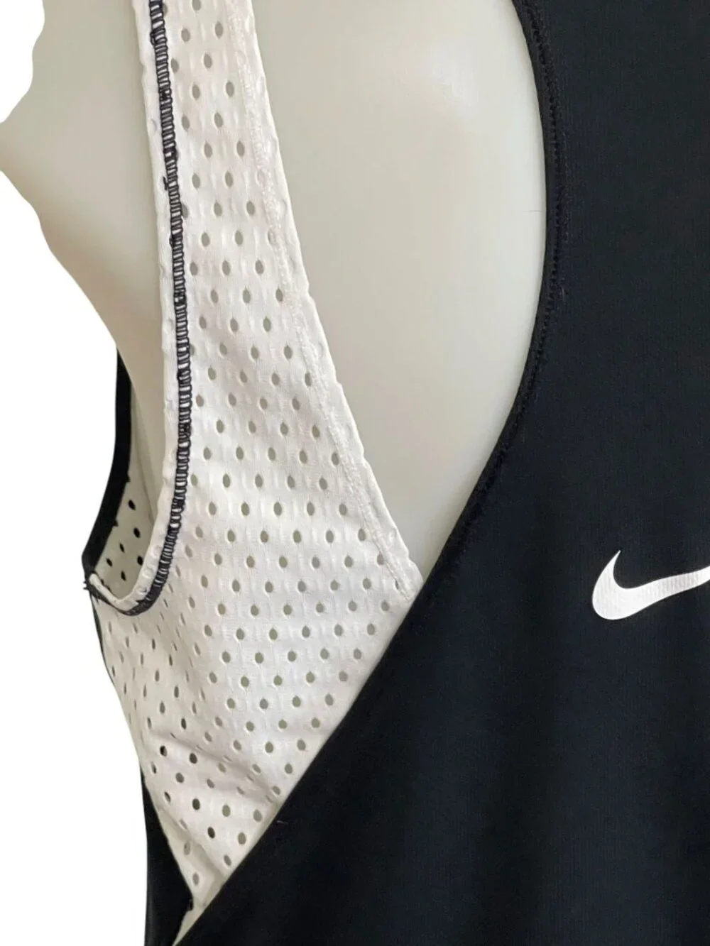 Nike Black & White Racerback Tank Top Womens Small